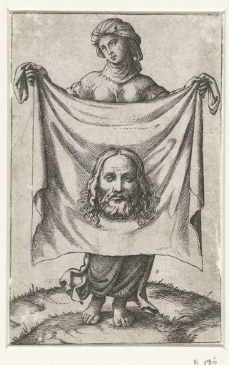 Saint Veronica with the veil (sudarium) bearing the face of Christ