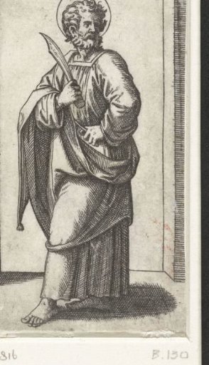 Apostle Bartholomew with a knife