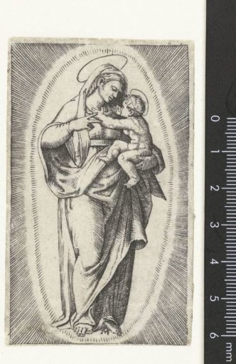Mary with Child in a halo of rays