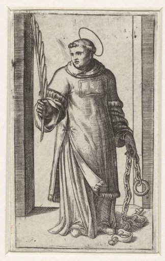 Saint Leonard as deacon with shackles