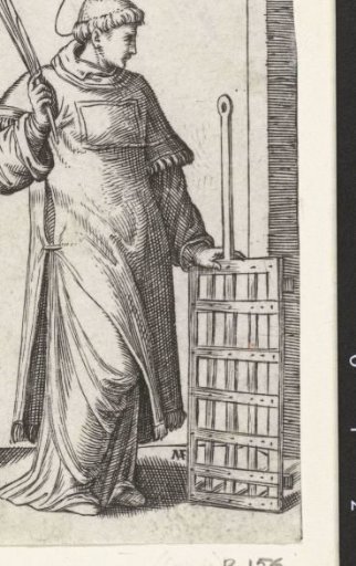 Saint Lawrence as deacon with a gridiron