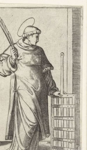 Saint Lawrence as deacon with a gridiron