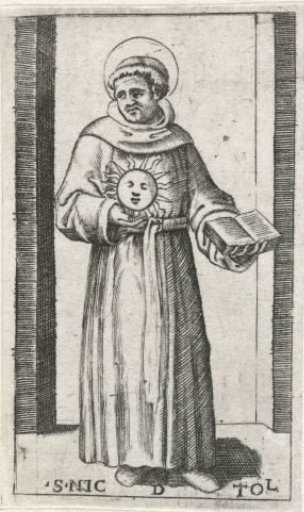 Saint Nicholas of Tolentino with a star