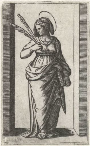 Saint Apollonia with pliers and a tooth