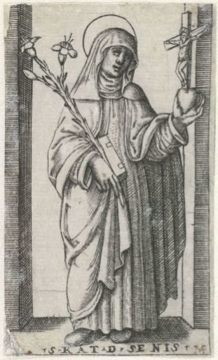 Saint Catherine of Siena with a Crucifix and a Lily