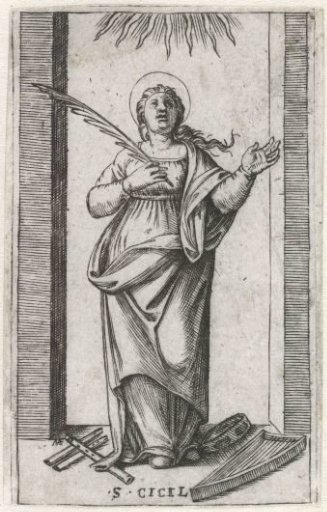 Saint Cecilia with Musical Instruments