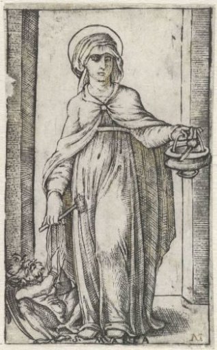 Saint Martha with a Holy Water Bucket and a Bound Devil