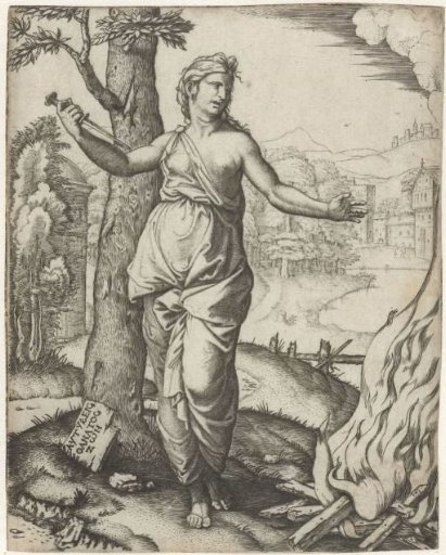 Dido Kills Herself with a Dagger Beside a Pyre
