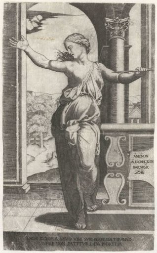 Lucretia About to Kill Herself with a Dagger
