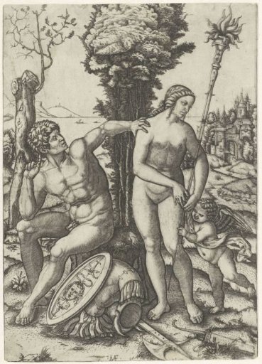 Mars and Venus as a Lovers' Pair with Cupid