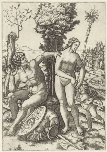 Mars and Venus as a Lovers' Pair with Cupid