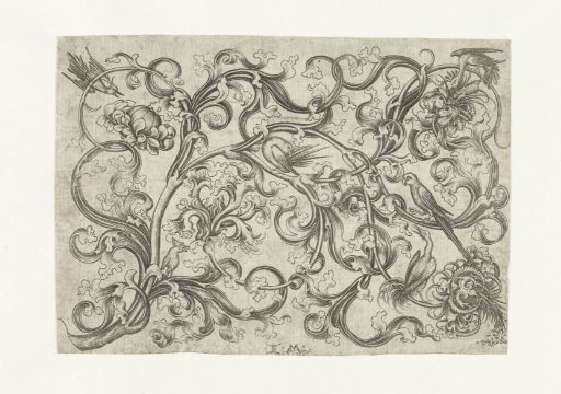Scrolls with Parrots and Other Birds