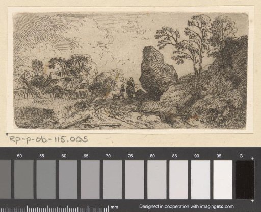 Landscape with Rock to the Right of the Road