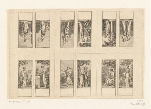 Twelve personifications of human virtues