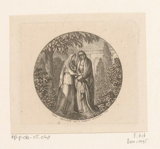 Mary is comforted by a young woman