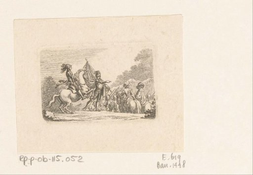 Landscape with advancing army