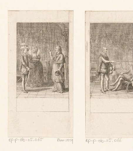 Catherine de' Medici and Charles of Lorraine attempt to persuade Charles IX