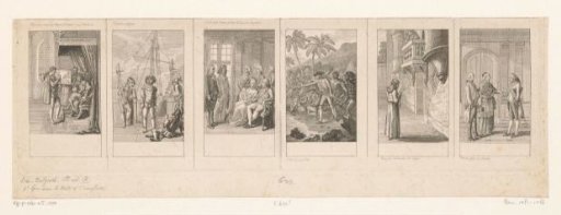 Six scenes from ancient, middle, and modern history