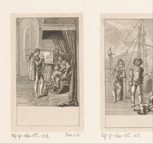 Columbus presents his plan to the Portuguese king