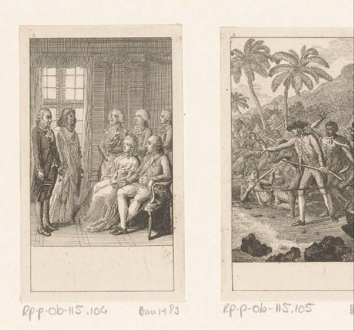 James Cook at an audience with George III