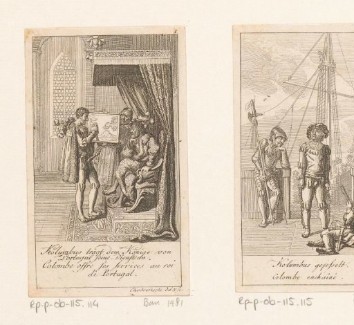 Columbus presents his plan to the Portuguese king