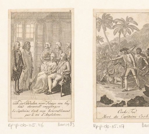 James Cook at an audience with George III