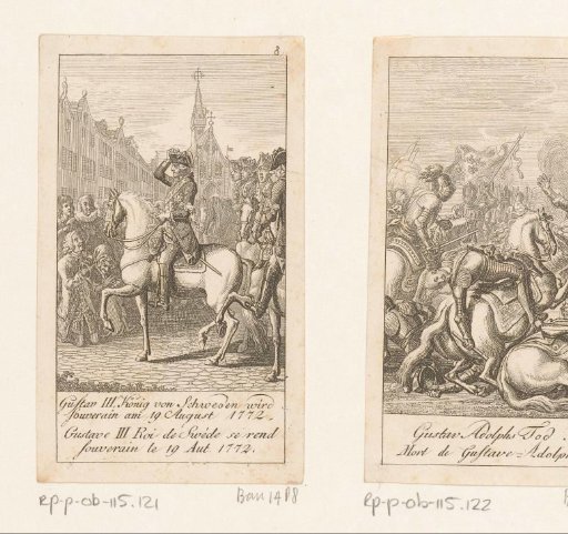 Gustav III of Sweden on horseback