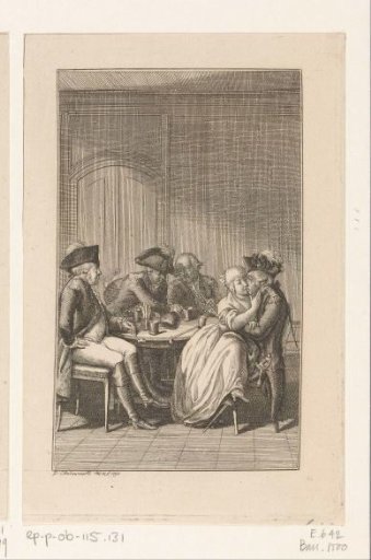 Four officers in the inn