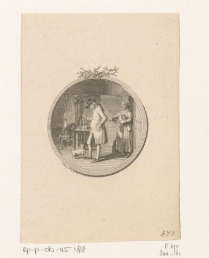 Man with his pug and his landlady