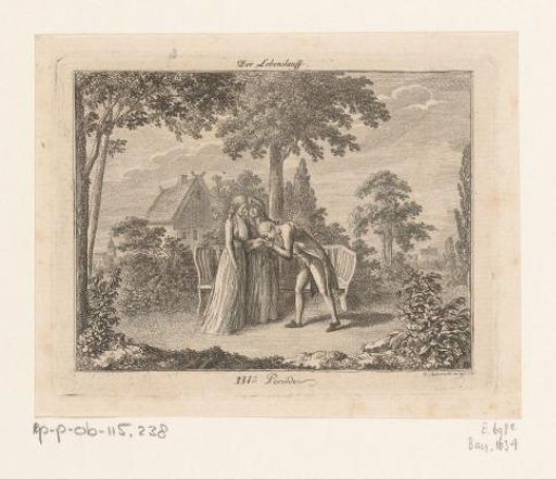 A Young Man Kissing the Hand of His Bride as the Third Period of the Course of Life