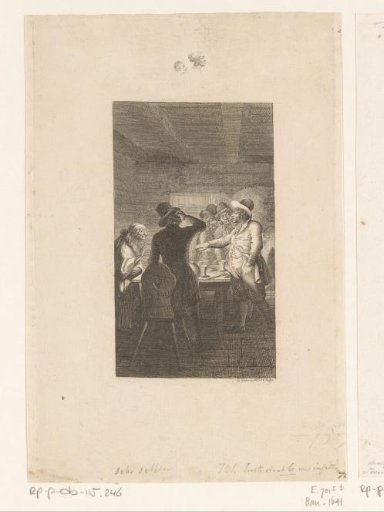 Inn Guests Placing a Bag of Money on the Table for the Landlady