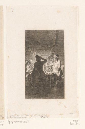 Inn Guests Placing a Bag of Money on the Table for the Landlady
