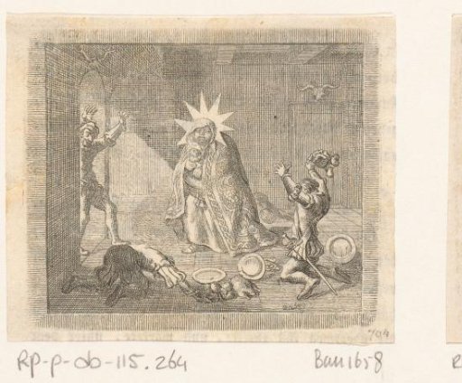 Gramsalbus Disguising Himself as Mary and Escaping from Prison