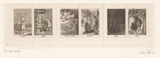 Six scenes from the fables and stories of Gellert, Gleim, Hagedorn, Lichtwer and Pfeffel