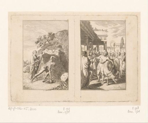 Two scenes from the life of Theseus