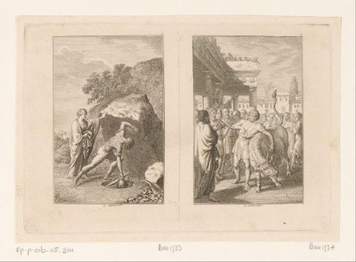 Two scenes from the life of Theseus