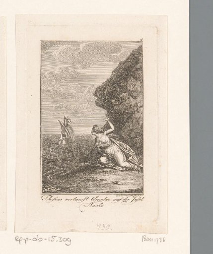 Theseus Leaves Mourning Ariadne Behind on Naxos