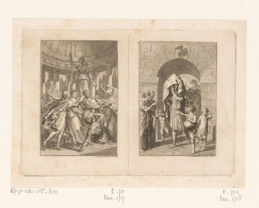 Two scenes from the life of Theseus