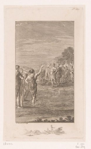Flavus and Arminius Mocking Each Other from Opposite Sides of the Shore