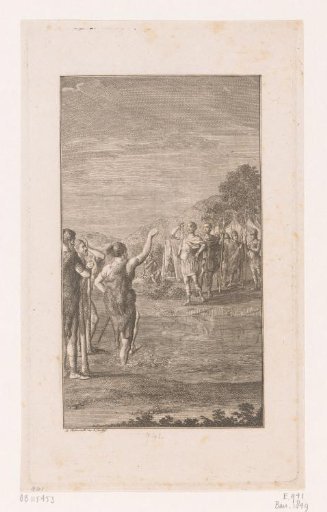 Flavus and Arminius Mocking Each Other from Opposite Sides of the Shore