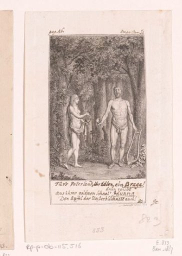 Bragur and Idunna in the forest