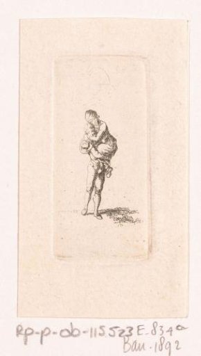 Fleeing young man carries a sick woman
