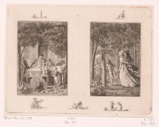 Two scenes from the stories of Wilhelm Gottlieb Becker