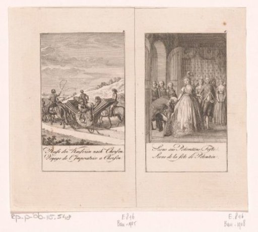 Two scenes from the history of Catherine the Great