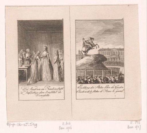 Two scenes from the history of Catherine the Great