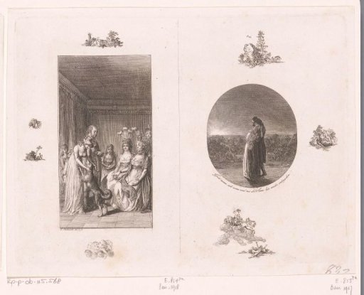 Two scenes from Julchen Grünthal by Friederike Helene Unger