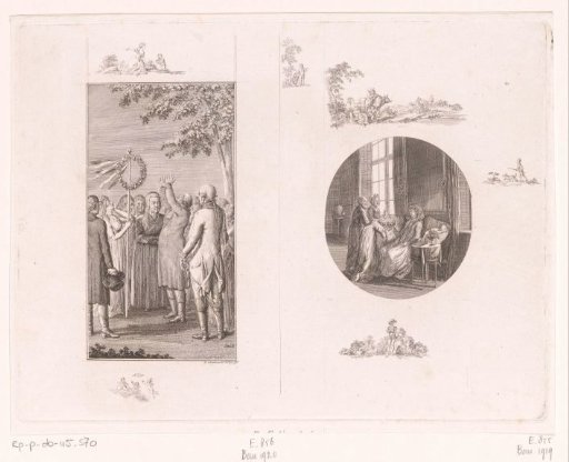 Two scenes from Julchen Grünthal by Friederike Helene Unger