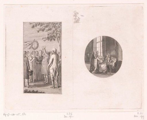 Two scenes from Julchen Grünthal by Friederike Helene Unger