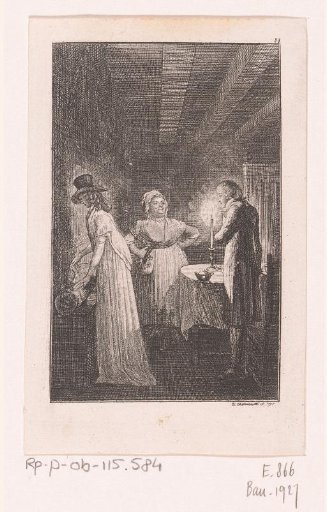 French Lady and Young Man Looking for a Place to Sleep