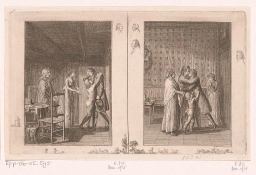 Two Scenes from Family Hellmuth by Hiemer